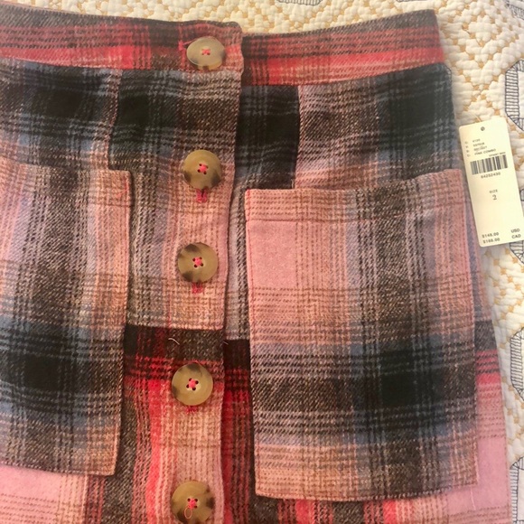 Anthropologie Maeve Fringed Plaid Mini Skirt - Picture 7 of 12